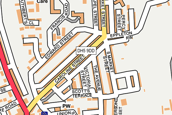 DH5 9DD map - OS OpenMap – Local (Ordnance Survey)