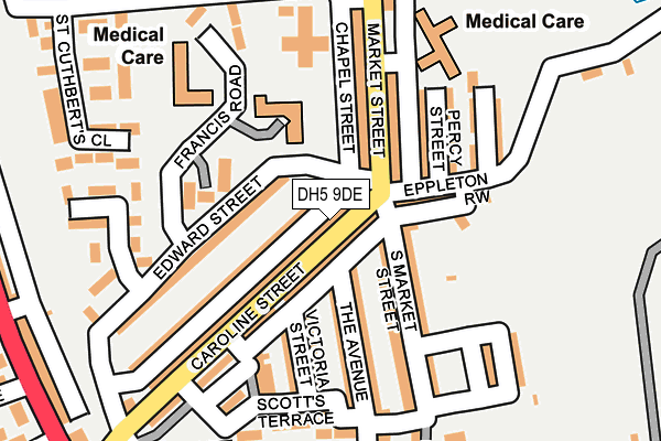 DH5 9DE map - OS OpenMap – Local (Ordnance Survey)