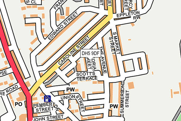 DH5 9DF map - OS OpenMap – Local (Ordnance Survey)