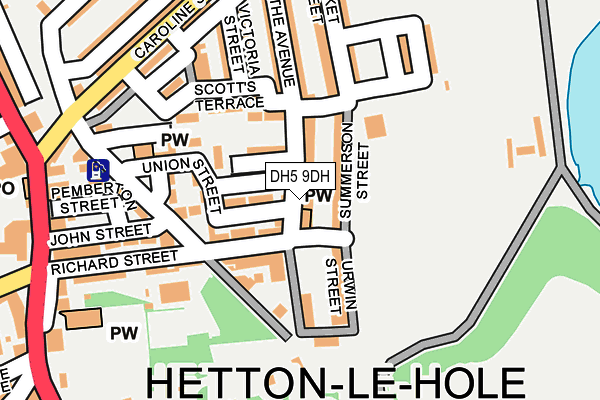 DH5 9DH map - OS OpenMap – Local (Ordnance Survey)