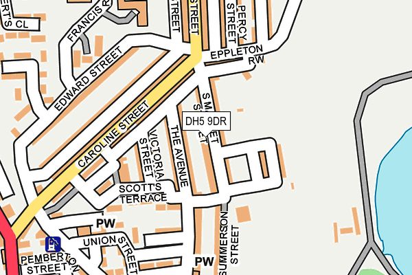 DH5 9DR map - OS OpenMap – Local (Ordnance Survey)