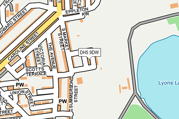 DH5 9DW map - OS OpenMap – Local (Ordnance Survey)