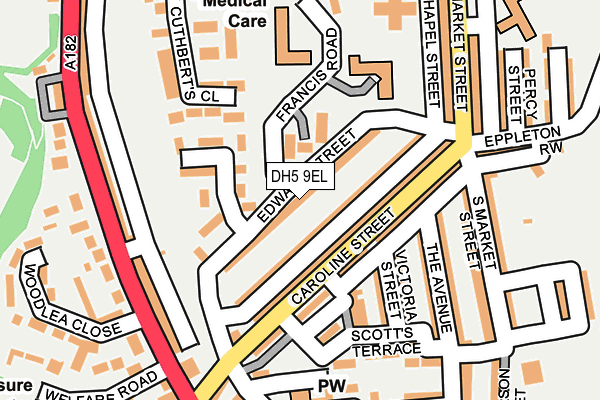 DH5 9EL map - OS OpenMap – Local (Ordnance Survey)