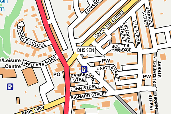 DH5 9EN map - OS OpenMap – Local (Ordnance Survey)