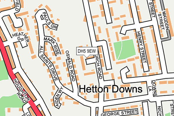 DH5 9EW map - OS OpenMap – Local (Ordnance Survey)