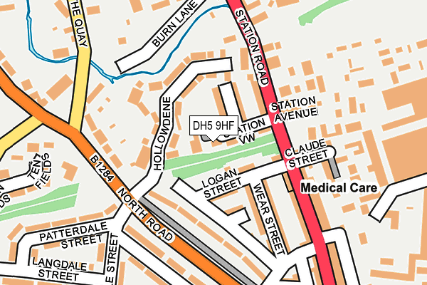 DH5 9HF map - OS OpenMap – Local (Ordnance Survey)
