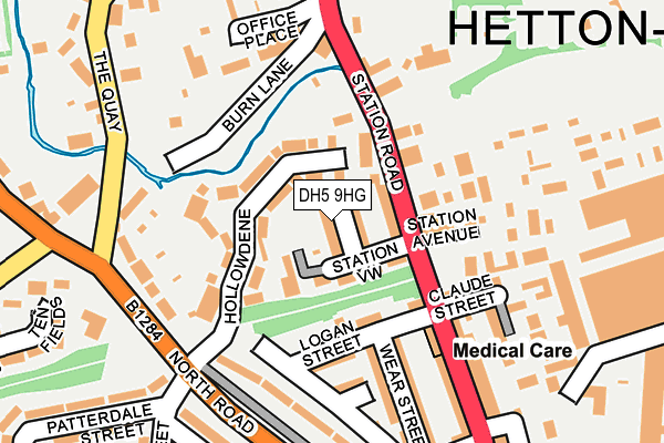 DH5 9HG map - OS OpenMap – Local (Ordnance Survey)