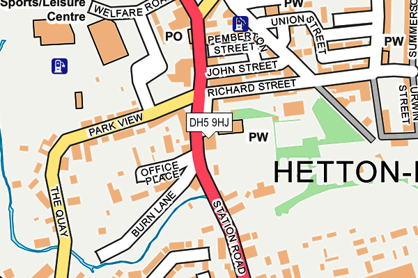 DH5 9HJ map - OS OpenMap – Local (Ordnance Survey)