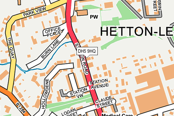 DH5 9HQ map - OS OpenMap – Local (Ordnance Survey)
