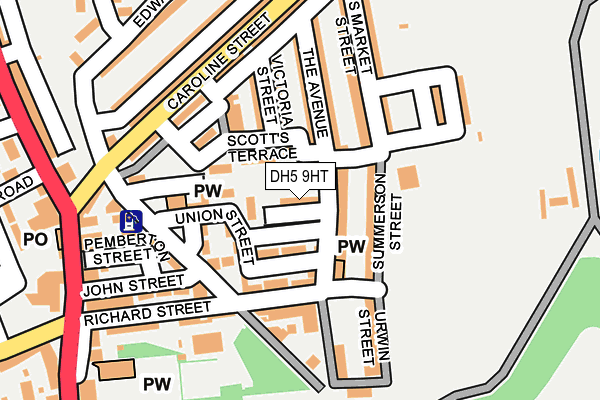 DH5 9HT map - OS OpenMap – Local (Ordnance Survey)