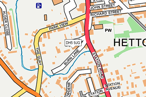 DH5 9JG map - OS OpenMap – Local (Ordnance Survey)