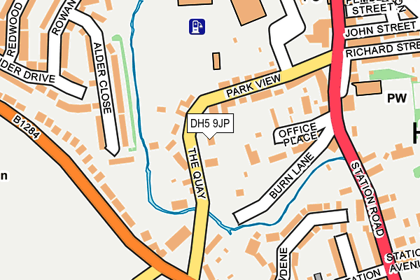 DH5 9JP map - OS OpenMap – Local (Ordnance Survey)