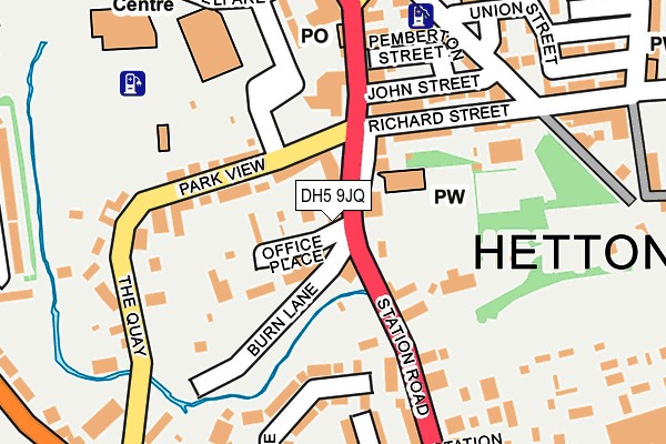 DH5 9JQ map - OS OpenMap – Local (Ordnance Survey)