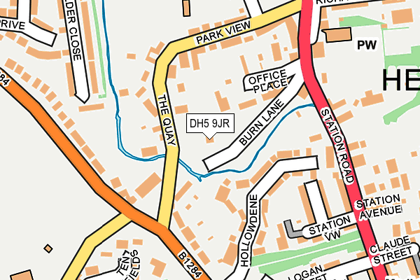DH5 9JR map - OS OpenMap – Local (Ordnance Survey)