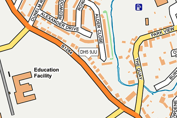 DH5 9JU map - OS OpenMap – Local (Ordnance Survey)