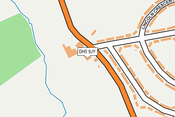 DH5 9JY map - OS OpenMap – Local (Ordnance Survey)