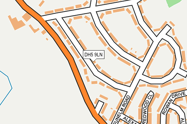 DH5 9LN map - OS OpenMap – Local (Ordnance Survey)