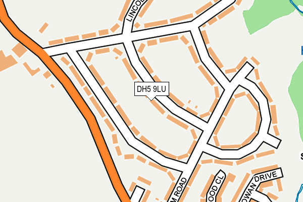 DH5 9LU map - OS OpenMap – Local (Ordnance Survey)