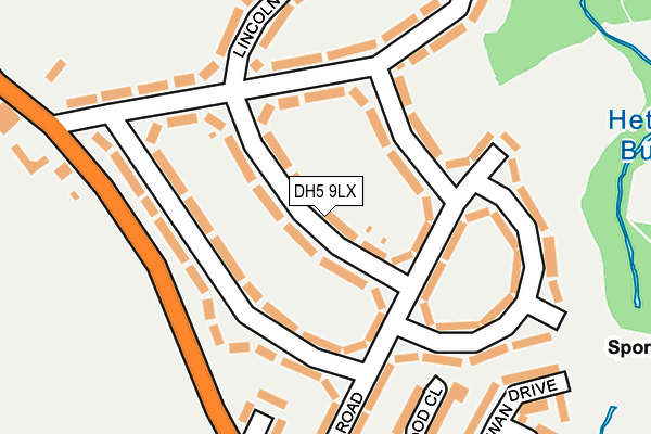 DH5 9LX map - OS OpenMap – Local (Ordnance Survey)