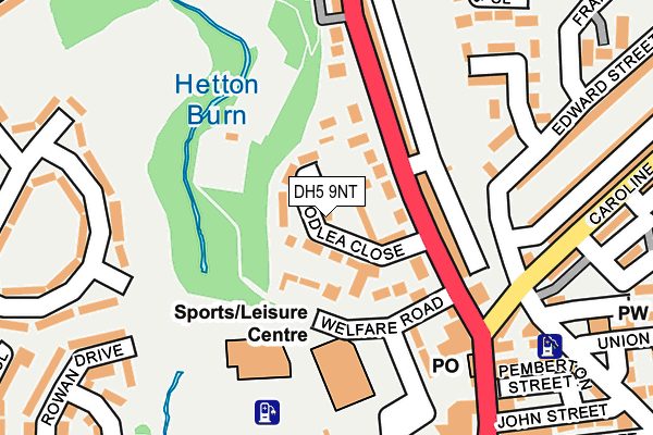 DH5 9NT map - OS OpenMap – Local (Ordnance Survey)