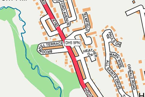 DH5 9PN map - OS OpenMap – Local (Ordnance Survey)