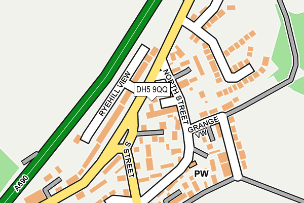 DH5 9QQ map - OS OpenMap – Local (Ordnance Survey)