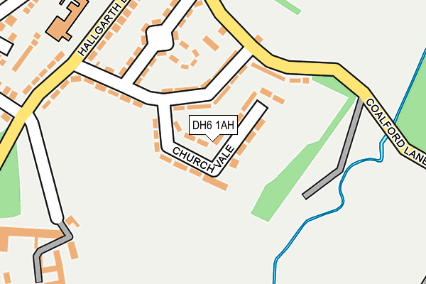 DH6 1AH map - OS OpenMap – Local (Ordnance Survey)