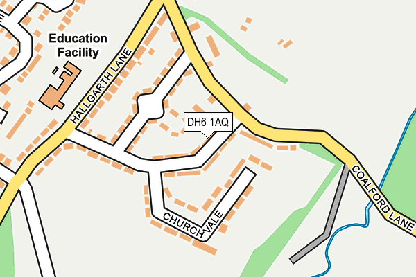 DH6 1AQ map - OS OpenMap – Local (Ordnance Survey)