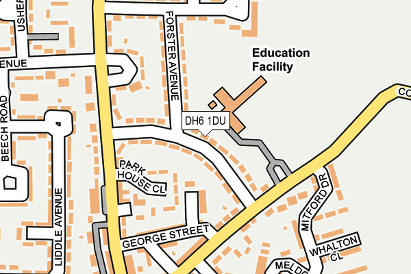 DH6 1DU map - OS OpenMap – Local (Ordnance Survey)