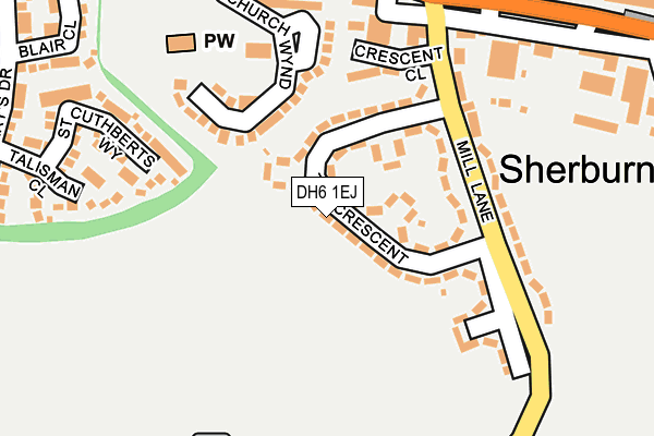 DH6 1EJ map - OS OpenMap – Local (Ordnance Survey)