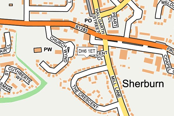 DH6 1ET map - OS OpenMap – Local (Ordnance Survey)