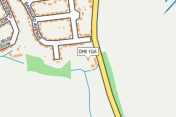 DH6 1GA map - OS OpenMap – Local (Ordnance Survey)