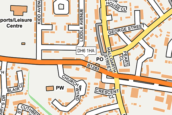DH6 1HA map - OS OpenMap – Local (Ordnance Survey)