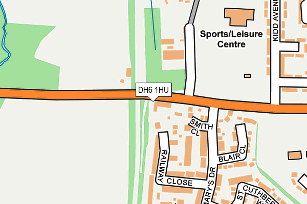 DH6 1HU map - OS OpenMap – Local (Ordnance Survey)