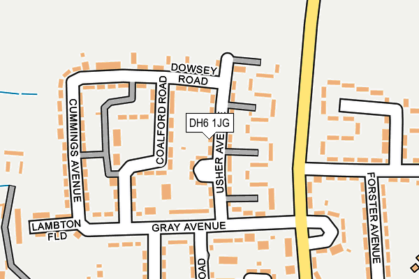 DH6 1JG map - OS OpenMap – Local (Ordnance Survey)