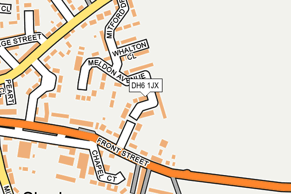 DH6 1JX map - OS OpenMap – Local (Ordnance Survey)