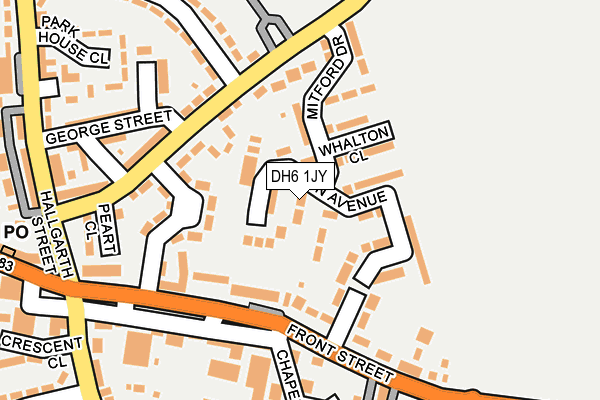 DH6 1JY map - OS OpenMap – Local (Ordnance Survey)