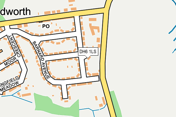 DH6 1LS map - OS OpenMap – Local (Ordnance Survey)
