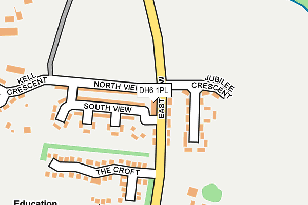 DH6 1PL map - OS OpenMap – Local (Ordnance Survey)