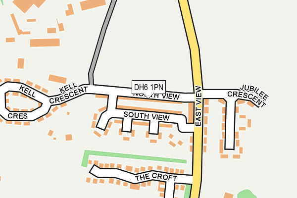 DH6 1PN map - OS OpenMap – Local (Ordnance Survey)