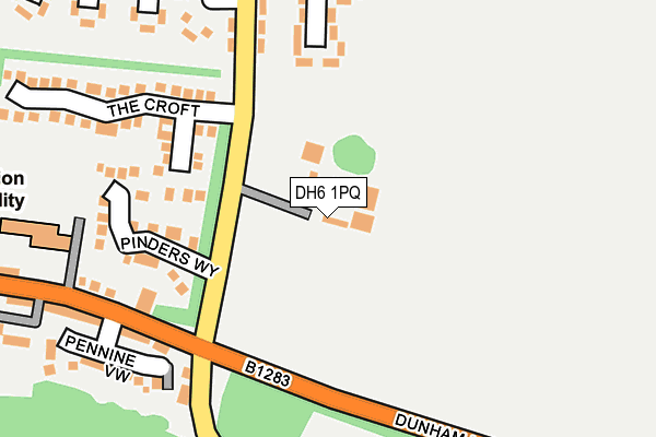 DH6 1PQ map - OS OpenMap – Local (Ordnance Survey)