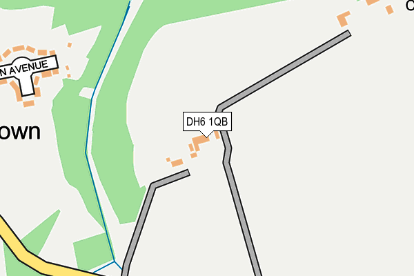 DH6 1QB map - OS OpenMap – Local (Ordnance Survey)
