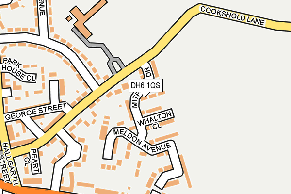 DH6 1QS map - OS OpenMap – Local (Ordnance Survey)