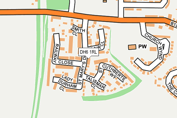 DH6 1RL map - OS OpenMap – Local (Ordnance Survey)