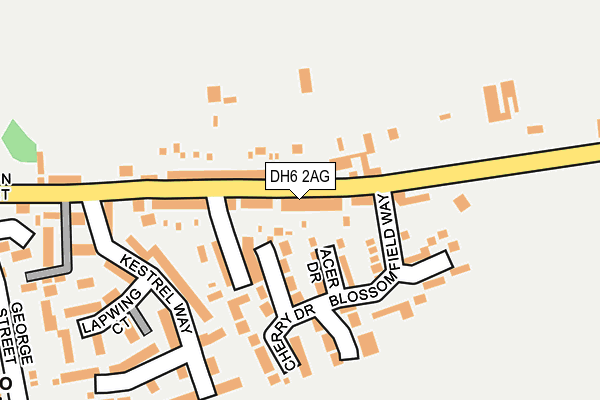 DH6 2AG map - OS OpenMap – Local (Ordnance Survey)