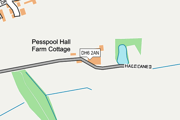 DH6 2AN map - OS OpenMap – Local (Ordnance Survey)