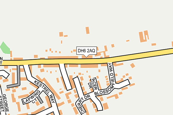 DH6 2AQ map - OS OpenMap – Local (Ordnance Survey)