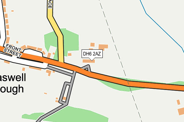 DH6 2AZ map - OS OpenMap – Local (Ordnance Survey)