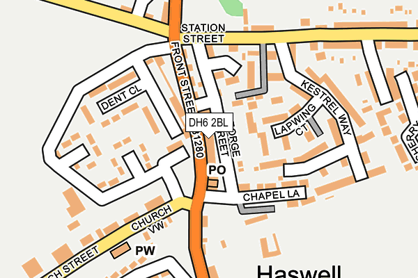 DH6 2BL map - OS OpenMap – Local (Ordnance Survey)