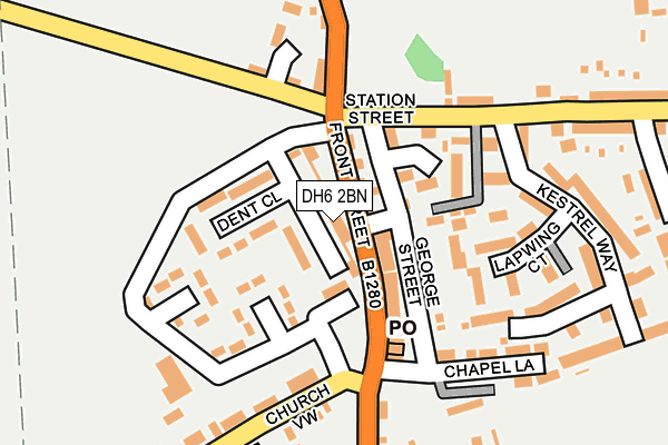 DH6 2BN map - OS OpenMap – Local (Ordnance Survey)